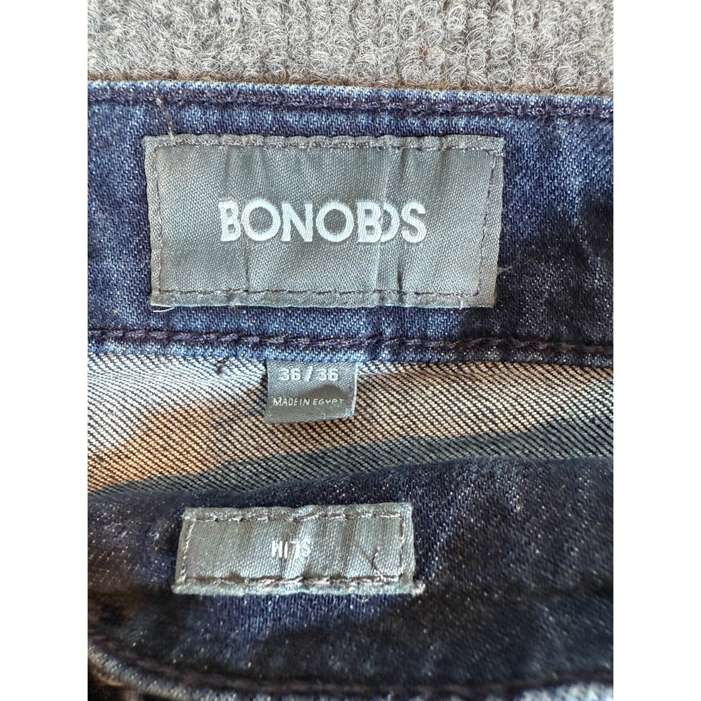 Bonobos Jeans Men's 36x36 The‎ Blue Jean Denim Straight Leg Long Inseam Work Y2K - Picture 3 of 3